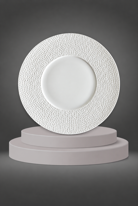 Assiette chauffante "Martella" (27cm) Porcelaine blanche -