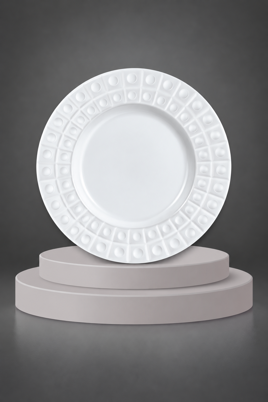Assiette chauffante "Orbita" (27cm) Porcelaine blanche