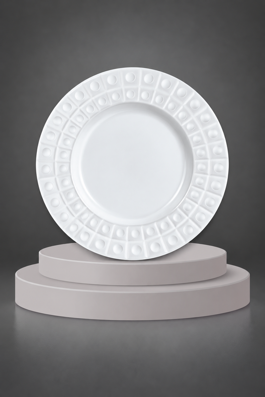 Assiette chauffante "Orbita" (27cm) Porcelaine blanche